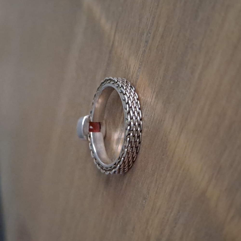 Sterling Silver Garnet Ring - image 3